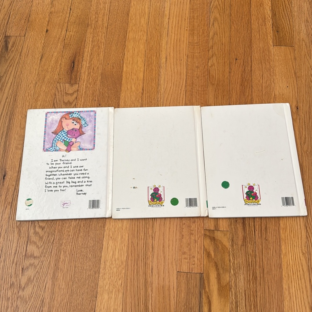 Pre-owned lot of 3 Vintage 90s Barney's Children's Picture Book - Picture 2 of 3